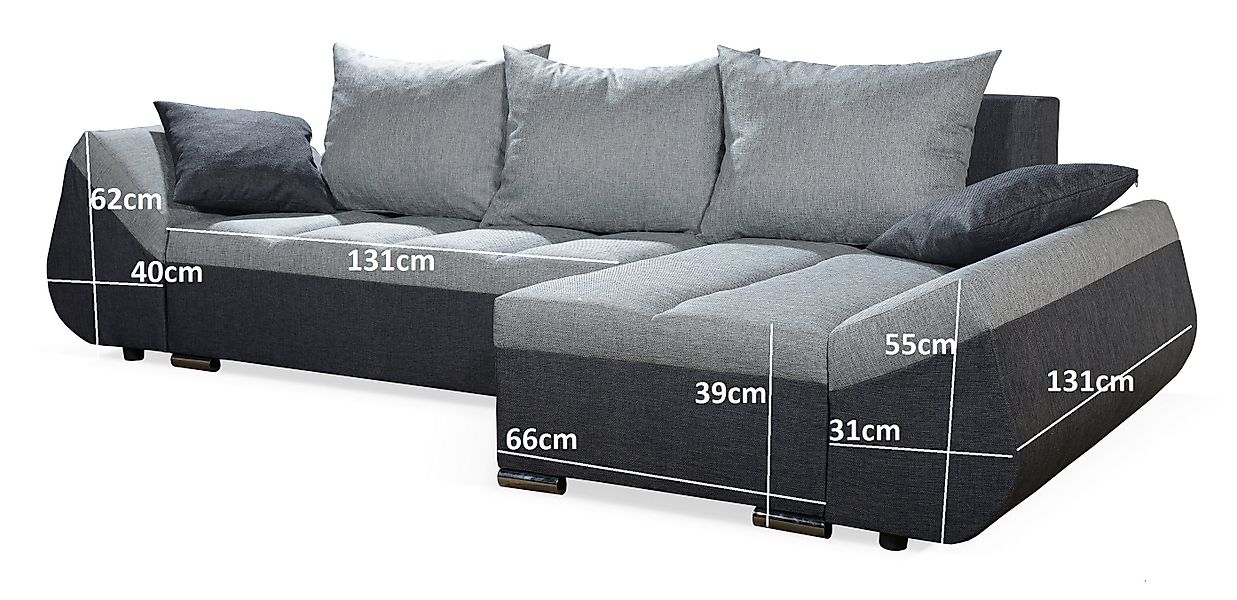 Fun Möbel Ecksofa Schlafsofa Sofa KLEO günstig online kaufen