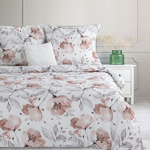 Eurofirany Bettwäsche Blumenmuster Frühling Sommer Rosa günstig online kaufen