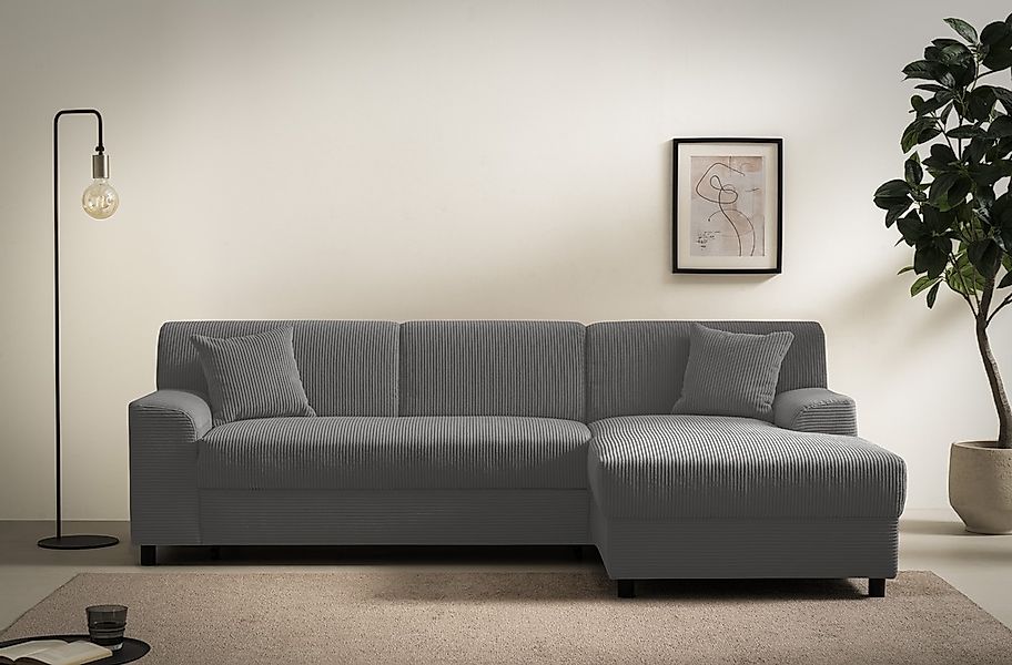 INOSIGN Ecksofa "Turah 2, L-Form, in Cord u. wasserabweisender Microfaser, günstig online kaufen