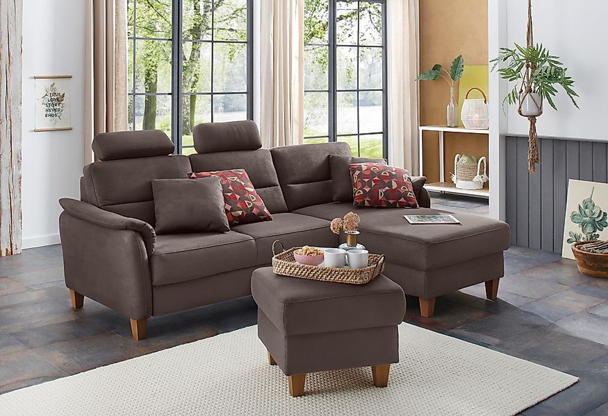 Home affaire Ecksofa "Palmera L-Form, B: 244 cm" optional Bettfunktion & Be günstig online kaufen
