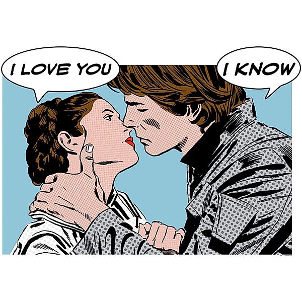 Komar Bild "Star Wars Classic Comic Quote Leia Han" Star Wars 1 Stk. tlg. W günstig online kaufen