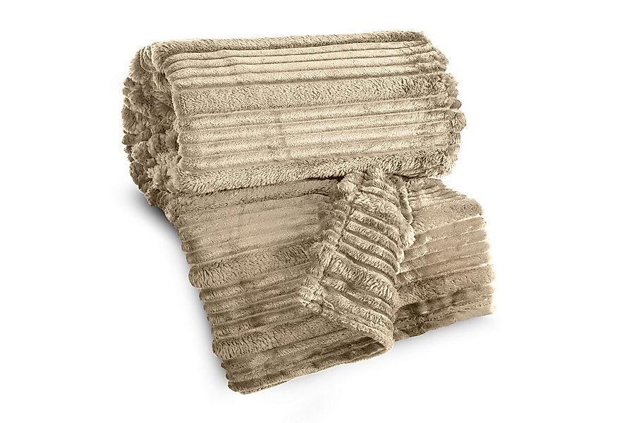 Wohndecke NINA, Eurofirany, Kuscheldecke mit Streifen-Steppung Gestreifte D günstig online kaufen