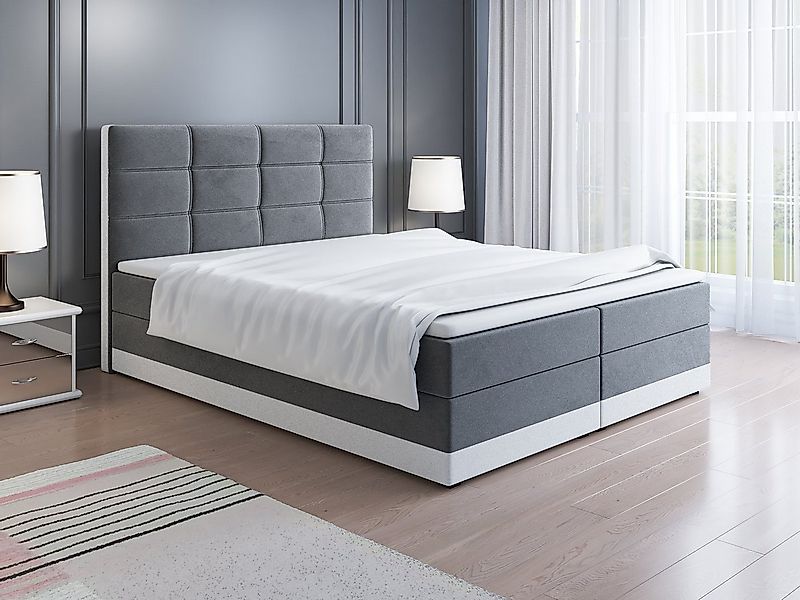 Fun Möbel Boxspringbett Schlafzimmerbett CHARLIE (inkl. Kaltschaumtopper, i günstig online kaufen