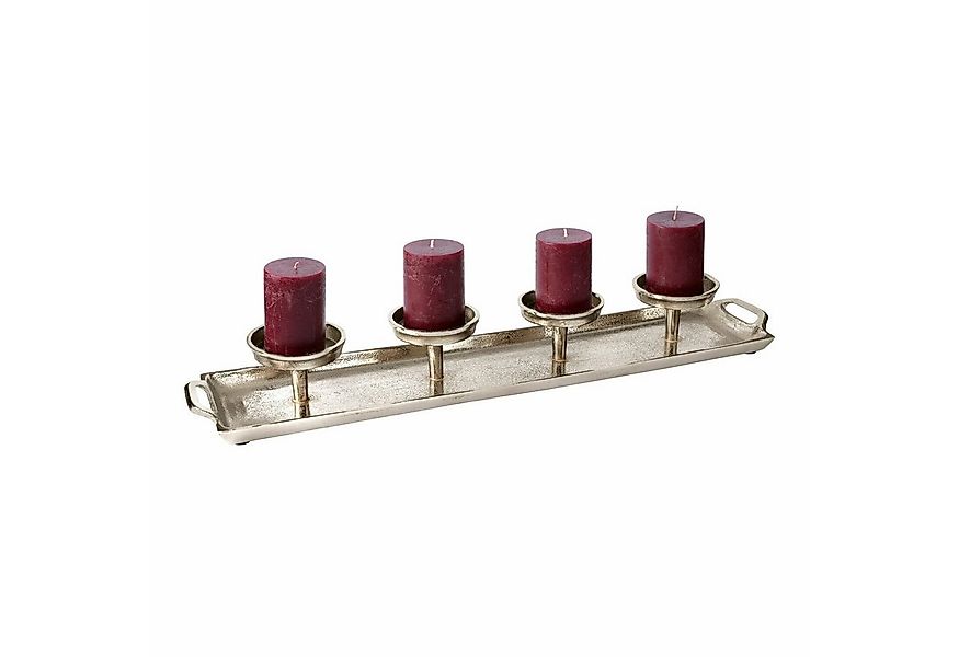 Mirabeau Kerzenständer Kerzentablett Indila antiksilber günstig online kaufen
