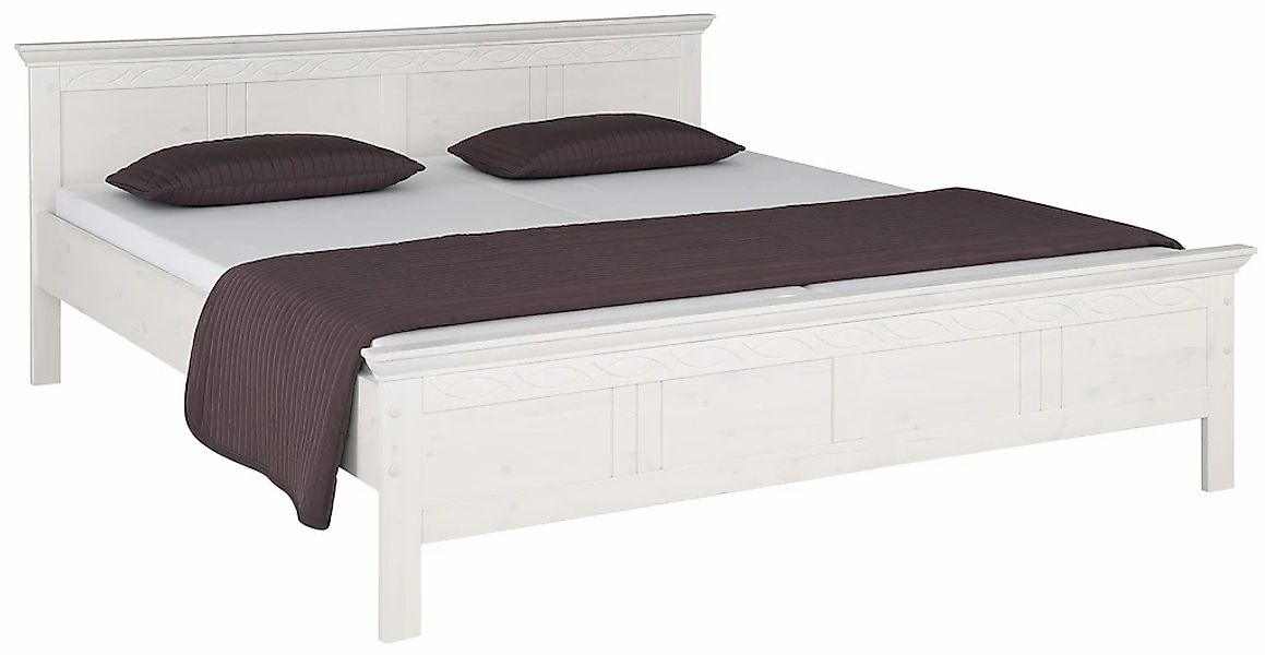 Home affaire Massivholzbett "Indra, TOPSELLER, Landhausstil, edles Design,z günstig online kaufen