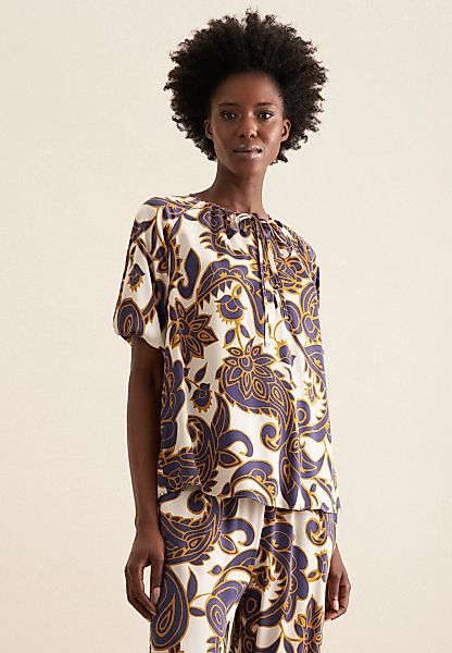 seidensticker Shirtbluse "Schwarze Rose" 1/2 Rundhals Paisley günstig online kaufen