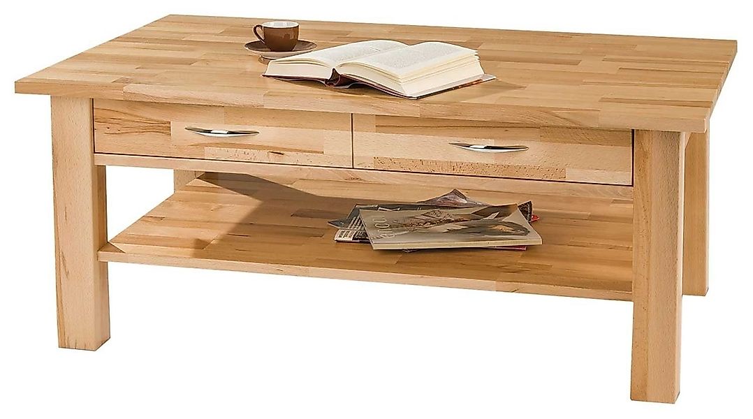 Home4You Couchtisch, Kernbuche massiv lackiert, 110 günstig online kaufen