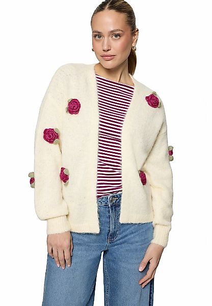 Zero Strickjacke "Damen mit Blumen" 1 Knopfleiste günstig online kaufen