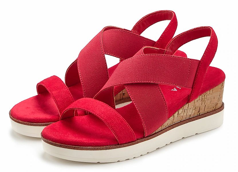 LASCANA Sandalette "Sommerschuh", Sandale, Sommerschuh mit Keilabsatz und e günstig online kaufen