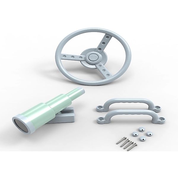 OutdoorToys Abenteuerset mit Lenkrad & Teleskop & Haltegriffe in Eisblau günstig online kaufen
