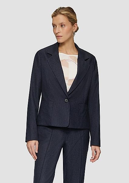 s.Oliver Jackenblazer Indoor-Blazer Fein gepunkteter Blazer mit großen Tasc günstig online kaufen