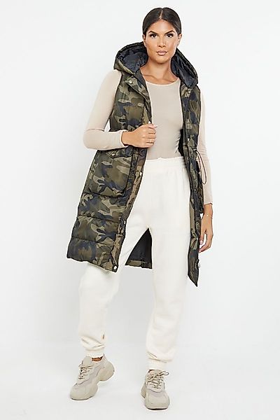 Worldclassca Steppweste Worldclassca STEPPWESTE LANG CAMOUFLAGE günstig online kaufen