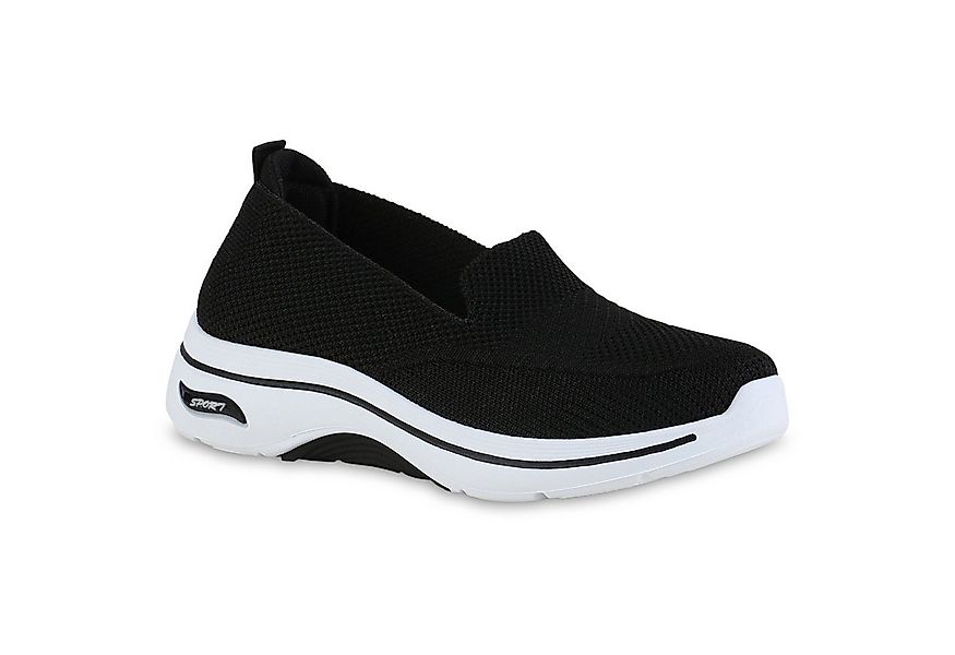 VAN HILL 841624 Laufschuh Damen Slip Ons Sportschuhe Sportliche Strick Prof günstig online kaufen