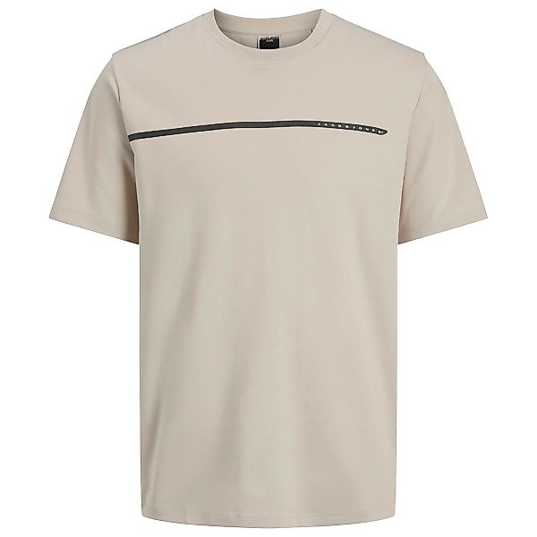 Jack&Jones T-Shirt mit Label-Print Farbe beige Größe: 3XL günstig online kaufen