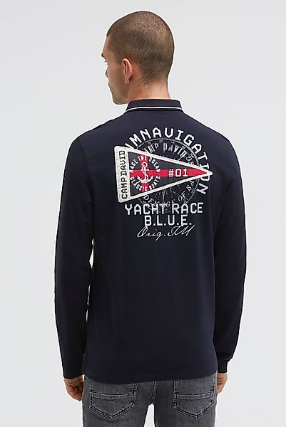 CAMP DAVID Langarm-Poloshirt aus Baumwolle günstig online kaufen
