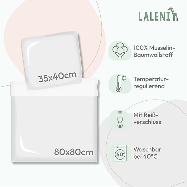 Laleni Kinderbettwäsche Kinderbettwäsche aus Baumwolle - Musselin Bettwäsch günstig online kaufen