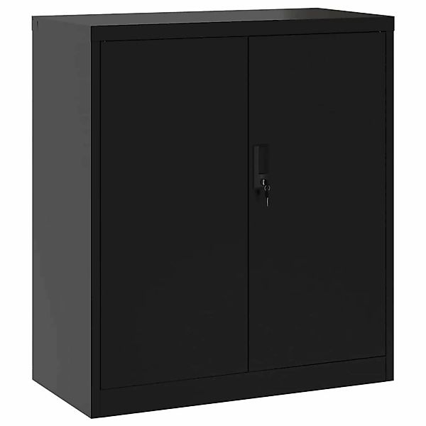 vidaXL Aktenschrank Schwarz 79x40x90 cm Stahl günstig online kaufen