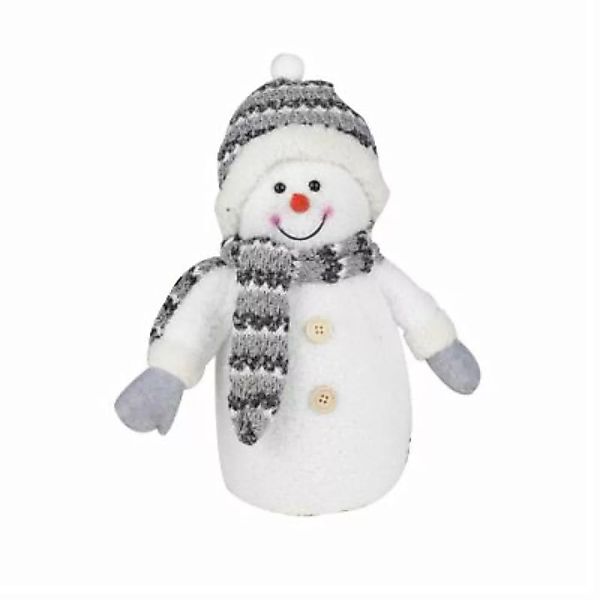 MARELIDA LED Schneemann mit Mütze und Schal Dekofigur H: 35cm weiß günstig online kaufen