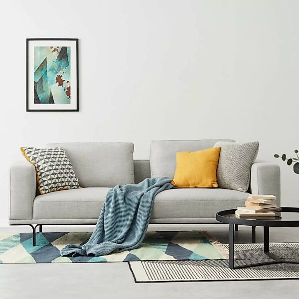Nocelle 3-Sitzer Sofa, Parisgrau - MADE.com günstig online kaufen