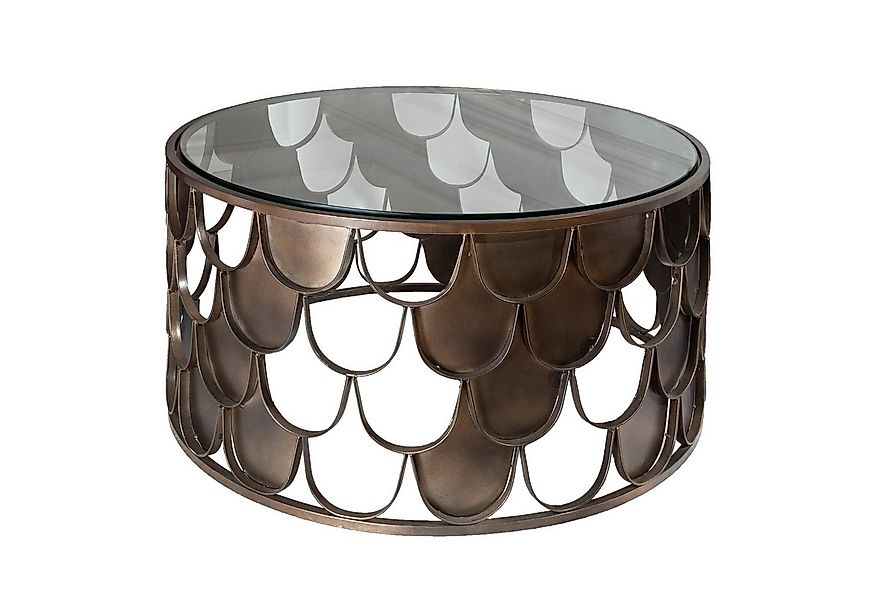 riess-ambiente Couchtisch ABSTRACT Ø60cm transparent / antik Messing (Einze günstig online kaufen