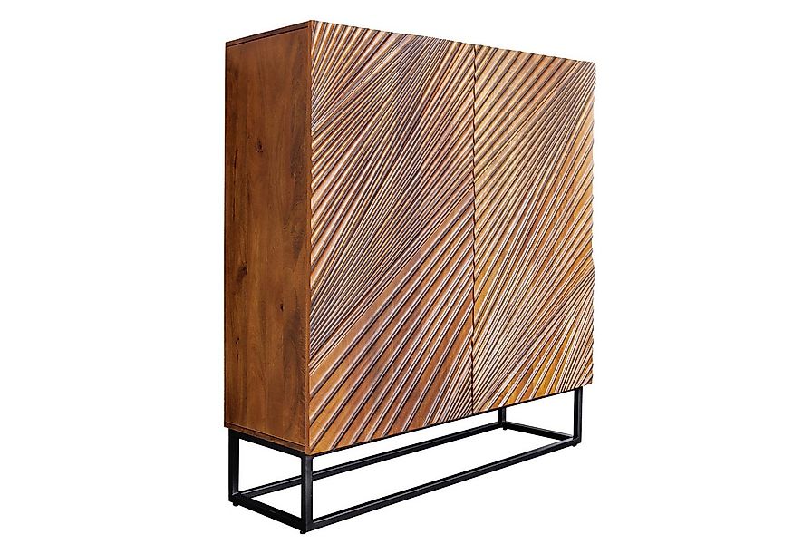 riess-ambiente Highboard ART 120cm braun / schwarz · Hochschrank aus Massiv günstig online kaufen