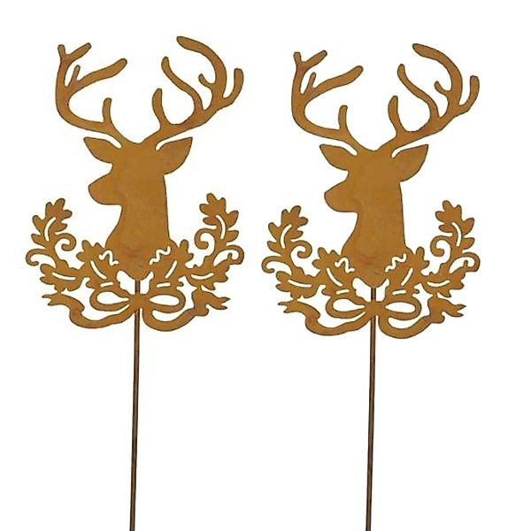 Macosa Home Dekoobjekt Weihnachtsdekoration Blumenstecker Hirsch günstig online kaufen