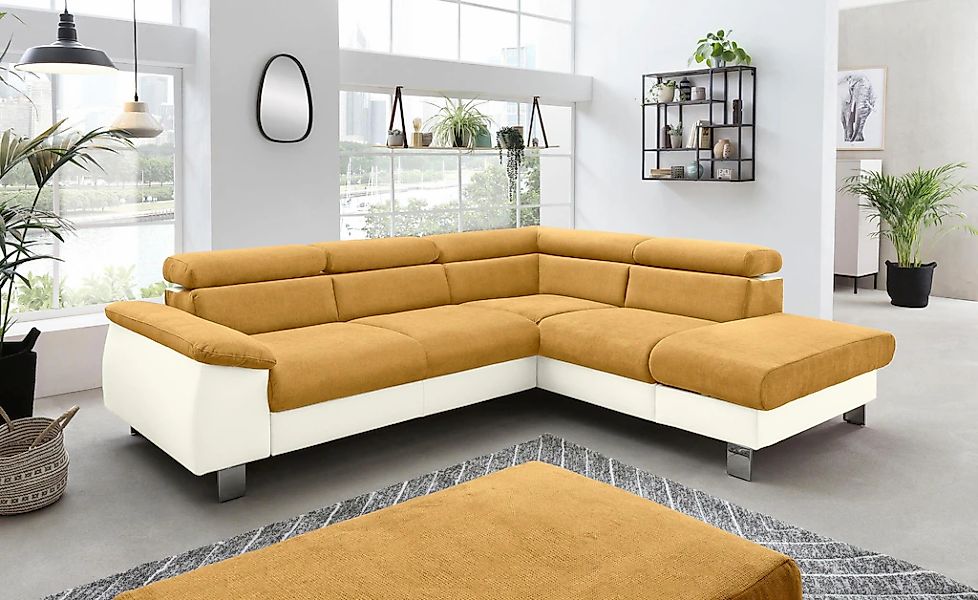 COTTA Polstergarnitur "Komaris L-Form", (Set), Set bestehend aus: Ecksofa m günstig online kaufen