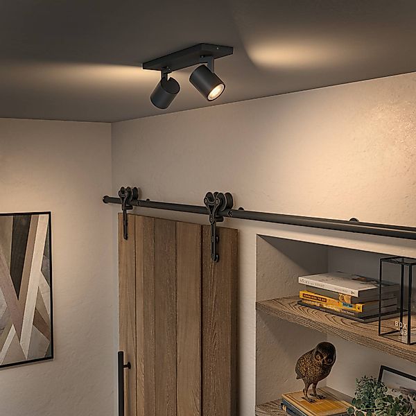 Philips Hue Runner Spot, 2-fl., Dimmschalter, schwarz günstig online kaufen