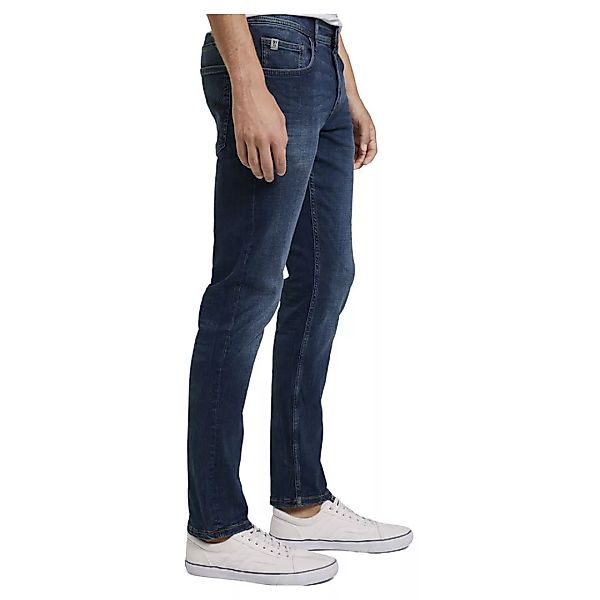 Tom Tailor Denim Herren Jeans Culver - Skinny Fit - Blau - Used Dark Stone günstig online kaufen