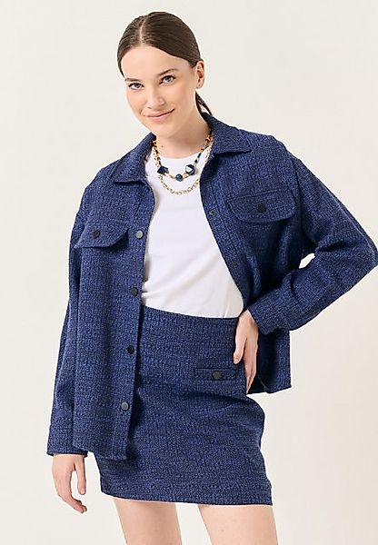 Jimmy Key Shirtbluse Langärmlig Tweed Hemd Jacke günstig online kaufen