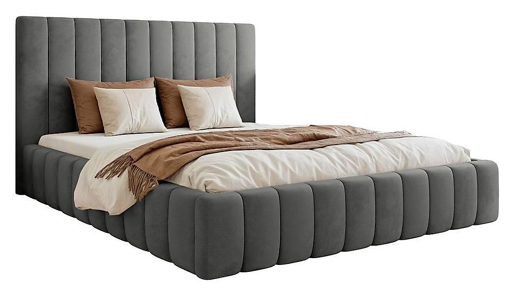 NADUVI Collection | Bettgestell Flores Samt 180x200 mit Staufach günstig online kaufen