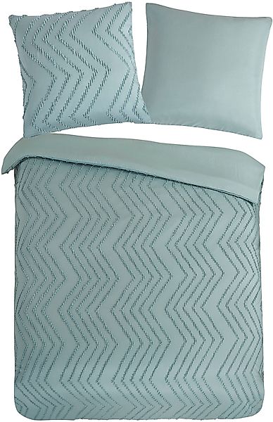 PURE luxury collection Bettwäsche »Zigzag«, Mikrofaser, 135x200, 2 Teilig, günstig online kaufen