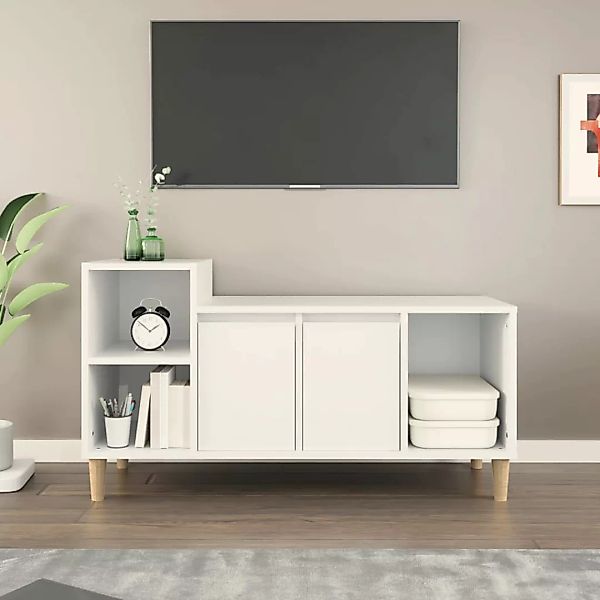 Vidaxl Tv-schrank Weiß 100x35x55 Cm Holzwerkstoff günstig online kaufen