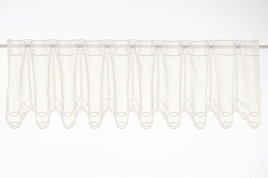 Gardinen Kranzusch Scheibengardine Stickerei auf Voile, günstig online kaufen