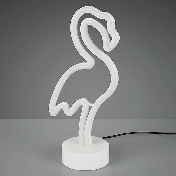Reality LED Tischleuchte Flamingo 29,2 cm x 13,5 cm x 8,5 cm Weiß günstig online kaufen
