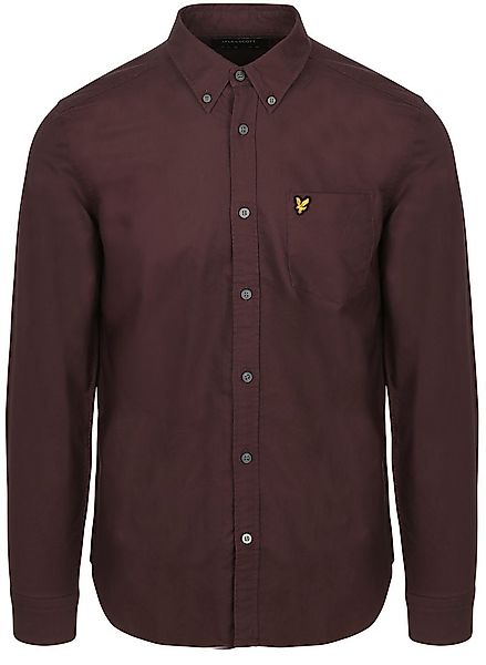 Lyle & Scott Shirt Plain Oxford Bordeaux - Größe S günstig online kaufen