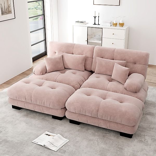 Odikalo 2-Sitzer Schlafsofa Polstersofa Ecksofa, Cloud günstig online kaufen