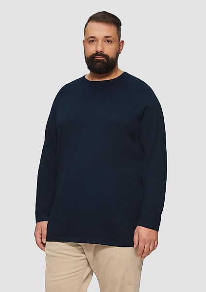 s.Oliver Strickpullover Feinstrickpullover mit Raglanärmeln Logo günstig online kaufen