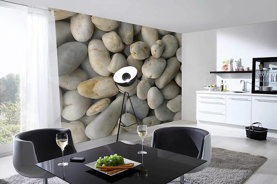 Architects Paper Fototapete »Pebble Stone Grey«, Vlies, Wand, Schräge günstig online kaufen