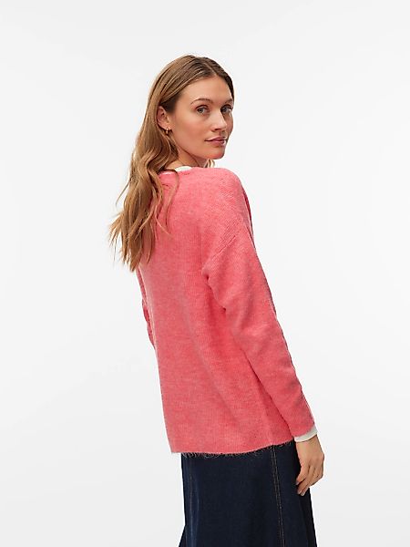 Vero Moda V-Ausschnitt-Pullover "VMCREWLEFILE LS V-NECK BLOUSE NOOS" günstig online kaufen