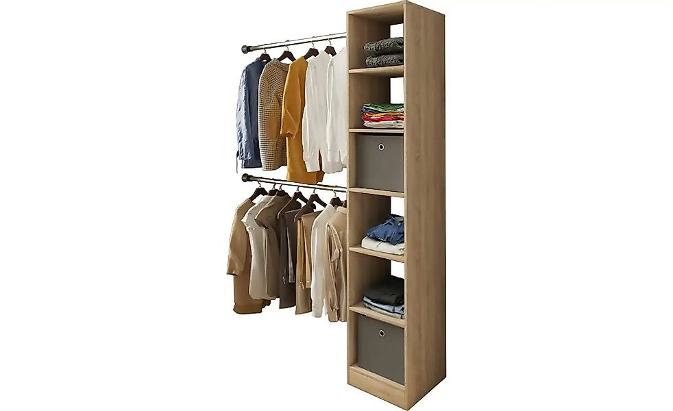 Kompaktgarderobe  Dacho ¦ holzfarben ¦ Maße (cm): B: 38 H: 194 Garderoben & günstig online kaufen