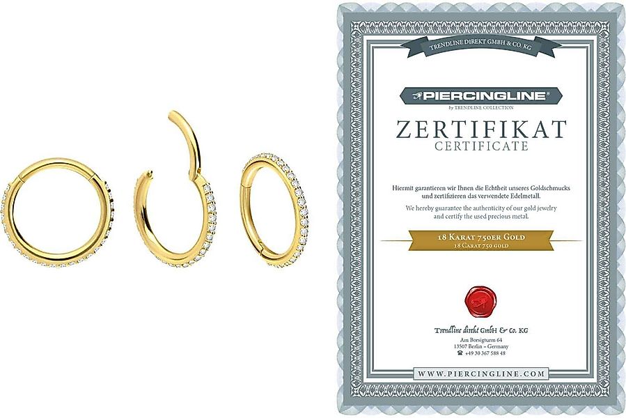 PIERCINGLINE Piercing-Set 18 Karat Gold Segmentring günstig online kaufen