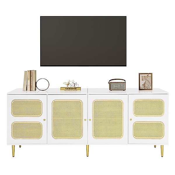 OKWISH Lowboard TV-Board Fernsehtisch (Rattan-TV-Schrank, 1 günstig online kaufen