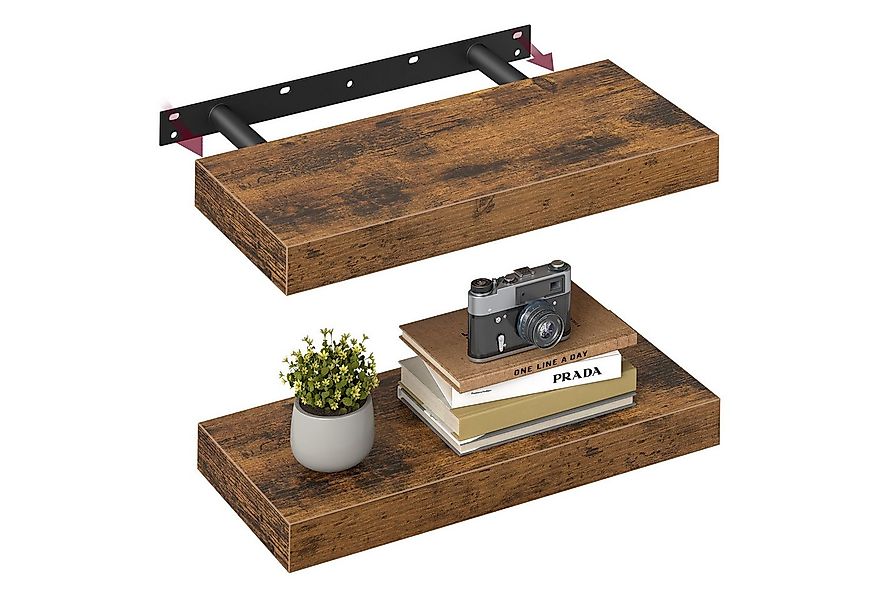 VASAGLE Wandregal, 2-tlg., Wandboard, 40 - 80 cm günstig online kaufen