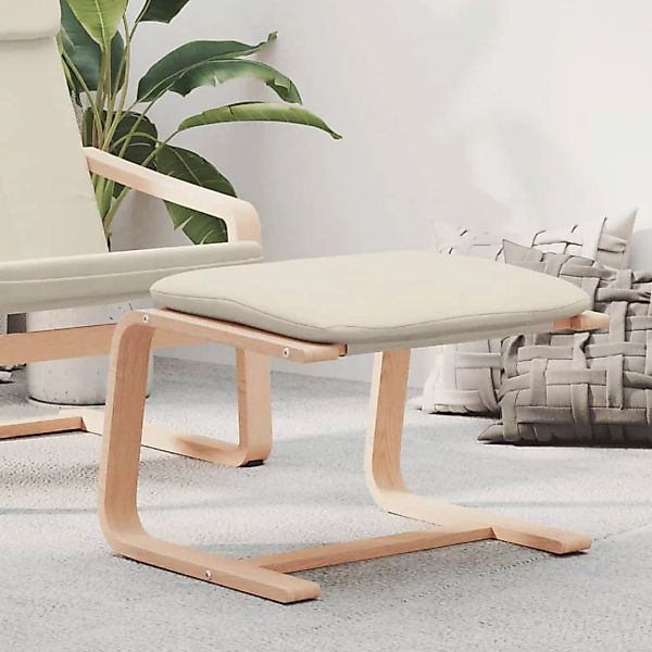 vidaXL Polsterhocker Fußhocker Creme 51x41x40 cm günstig online kaufen