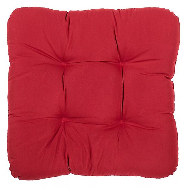 POCOline Sitzkissen rot Polyester B/H/L: ca. 38x6x38 cm günstig online kaufen