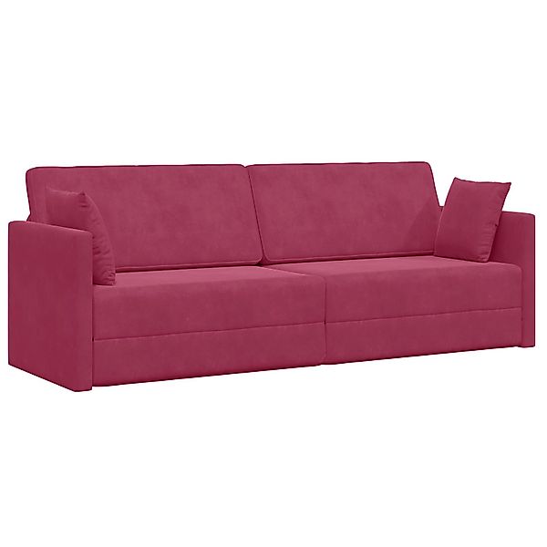 vidaXL Sofa Boden-Sofa-Bett 2-in-1 Weinrot 213x144x60 günstig online kaufen