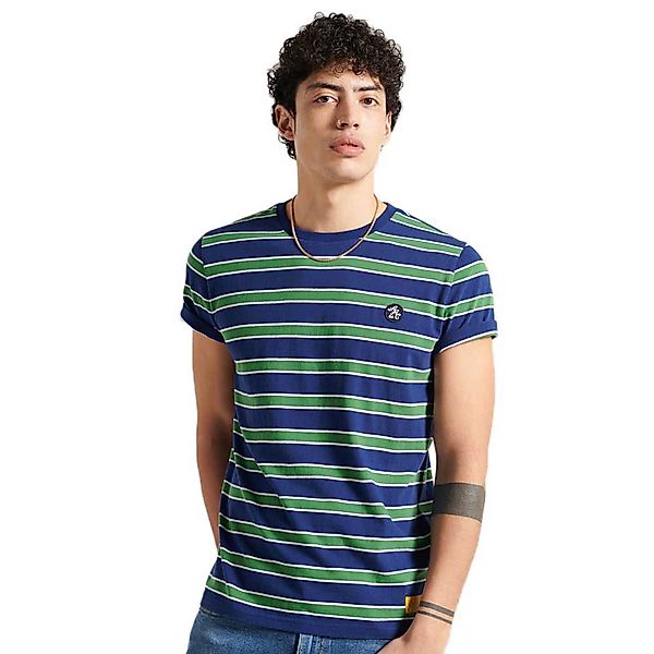 Superdry Collegiate Applique Stripe Kurzärmeliges T-shirt 2XL Neptune Blue günstig online kaufen