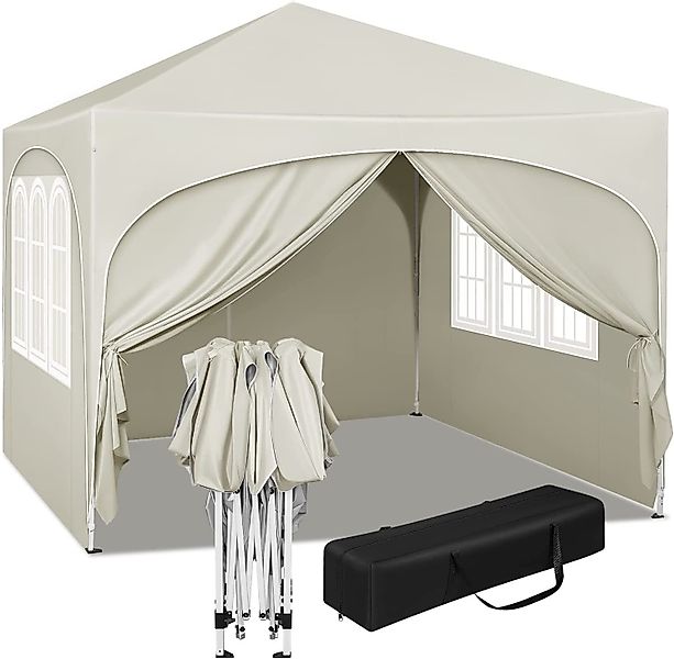 Woltu Faltpavillon, mit 4 Seitenteilen, 3x3 günstig online kaufen