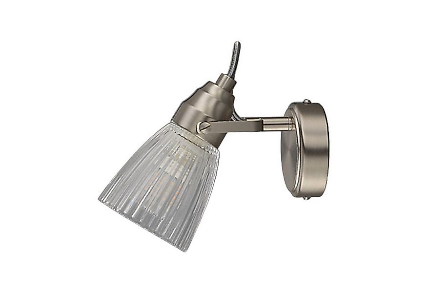 Lindby Wandleuchte Kara, Glas Alu IP44, 1 x 3 W LED günstig online kaufen